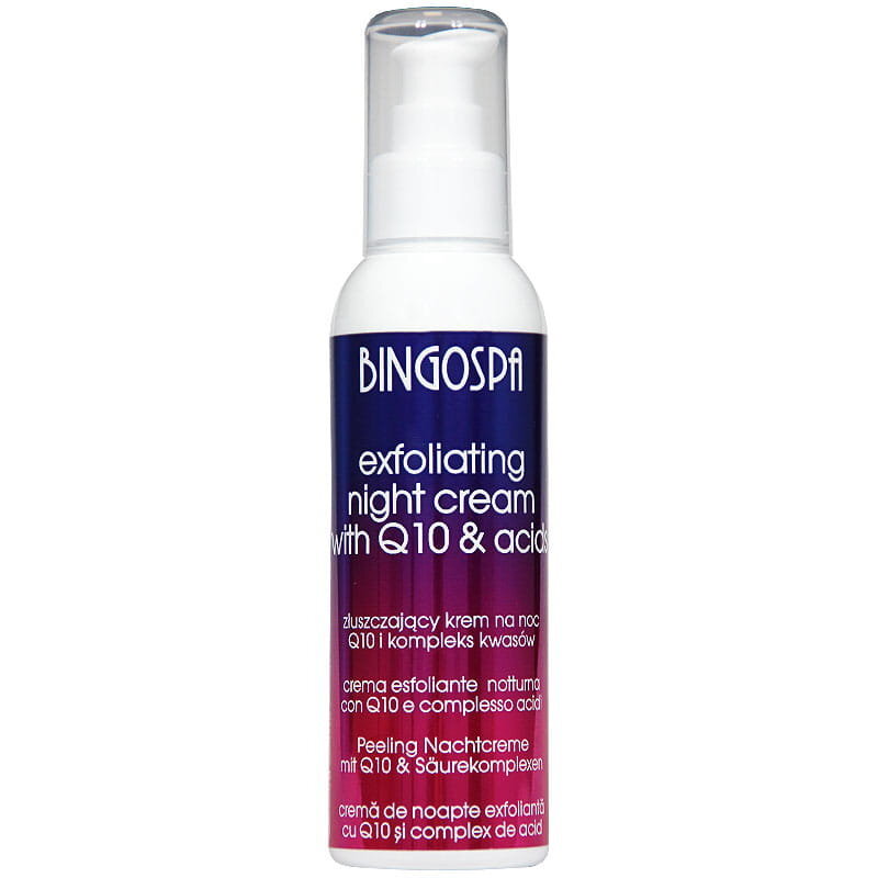 Ночной отшелушивающий крем Q10 и комплекс кислот BINGOSPA
Ночной отшелушивающий крем Q10 и комплекс кислот BINGOSPA