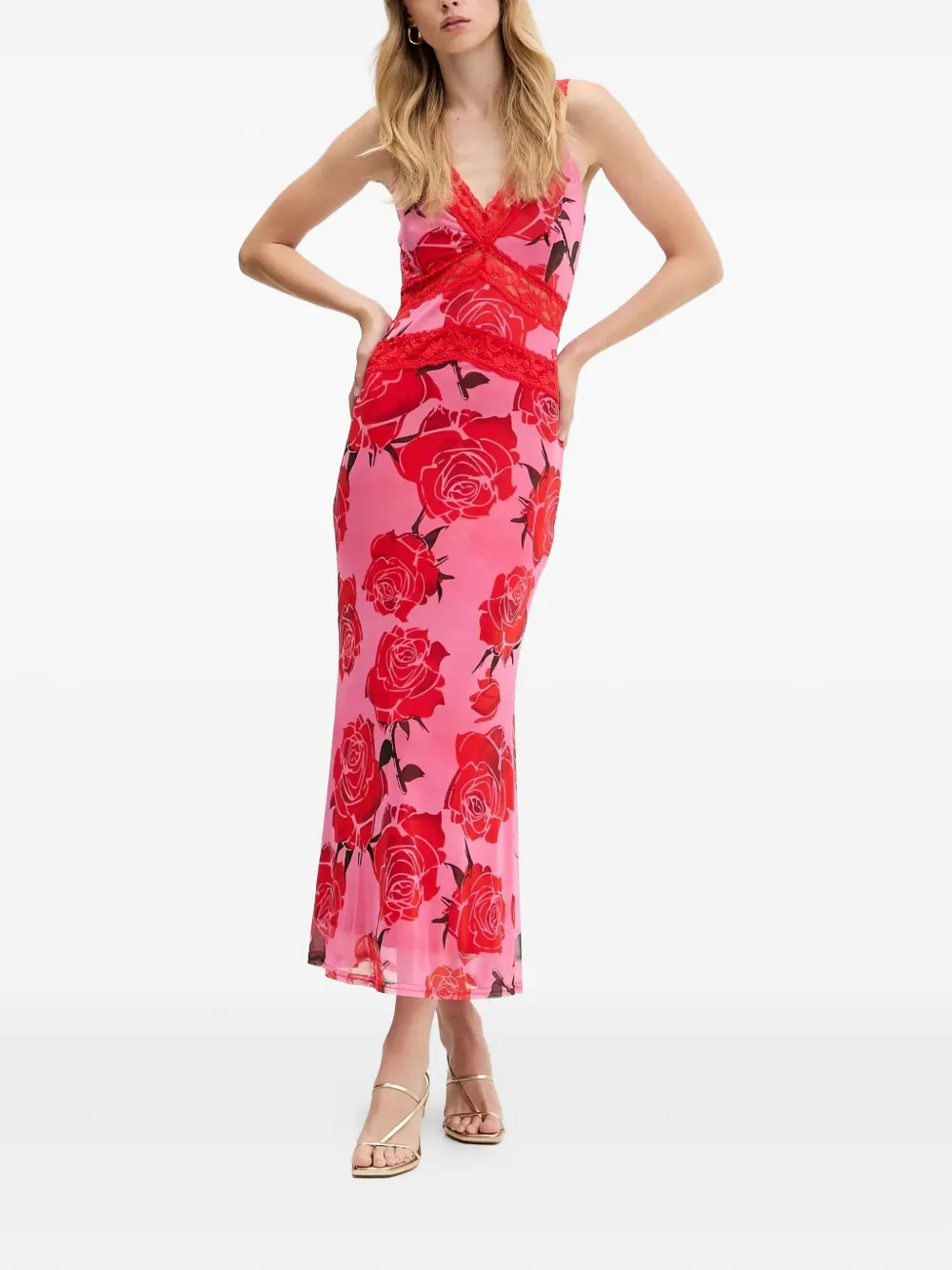 Платье макси с кружевом и цветочным принтом Never Fully Dressed, розовый
Платье макси с кружевом и цветочным принтом Never Fully Dressed, розовый