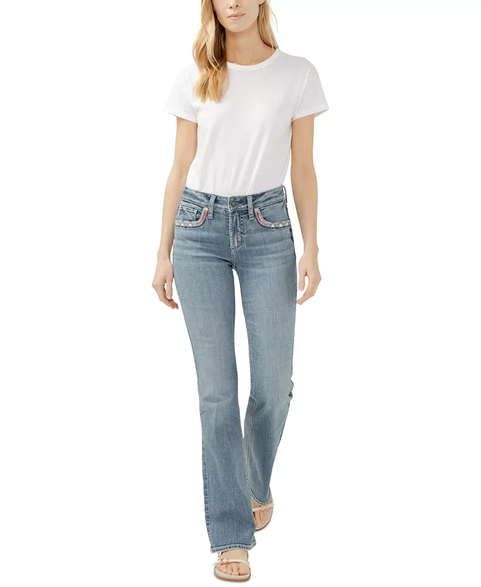 Женские джинсы Suki Curvy Fit Bootcut со средней посадкой Silver Jeans Co., синий
Женские джинсы Suki Curvy Fit Bootcut со средней посадкой Silver Jeans Co., синий