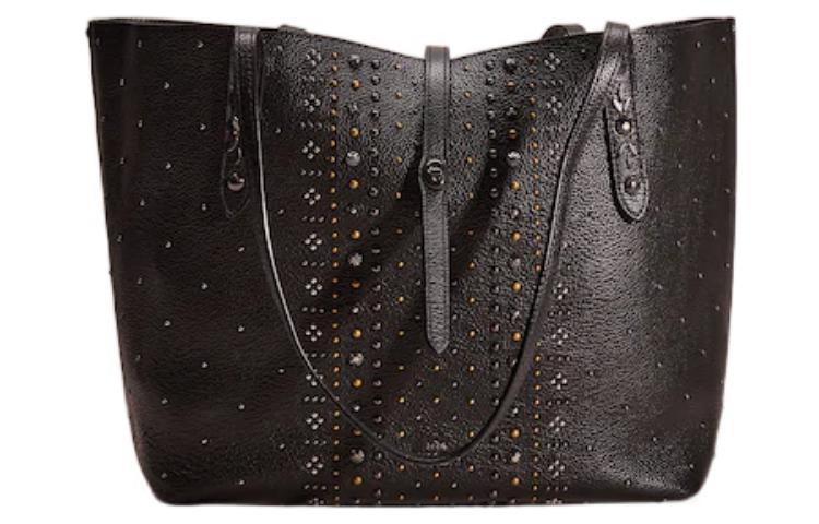 COACH Сумка-шоппер Market Tote из галечной кожи, большая женская сумка через плечо черного цвета
COACH Сумка-шоппер Market Tote из галечной кожи, большая женская сумка через плечо черного цвета