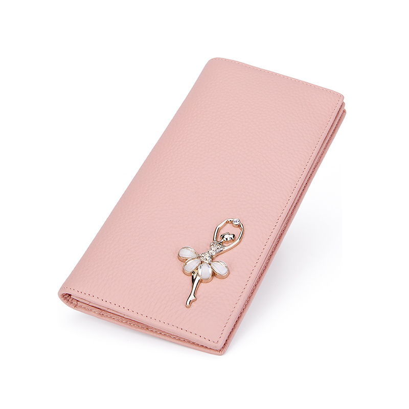 MEXICAN Женский бумажник из натуральной кожи коровы черный розовый бежевый, Pink Long Style 
MEXICAN Женский бумажник из натуральной кожи коровы черный розовый бежевый, Pink Long Style