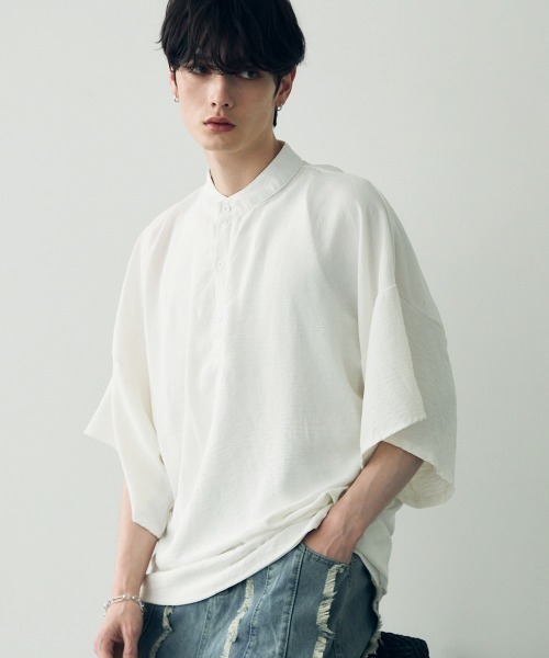 Топ свободного кроя с широкими рукавами, без воротника Shoowtime, белый
Топ свободного кроя с широкими рукавами, без воротника Shoowtime, белый