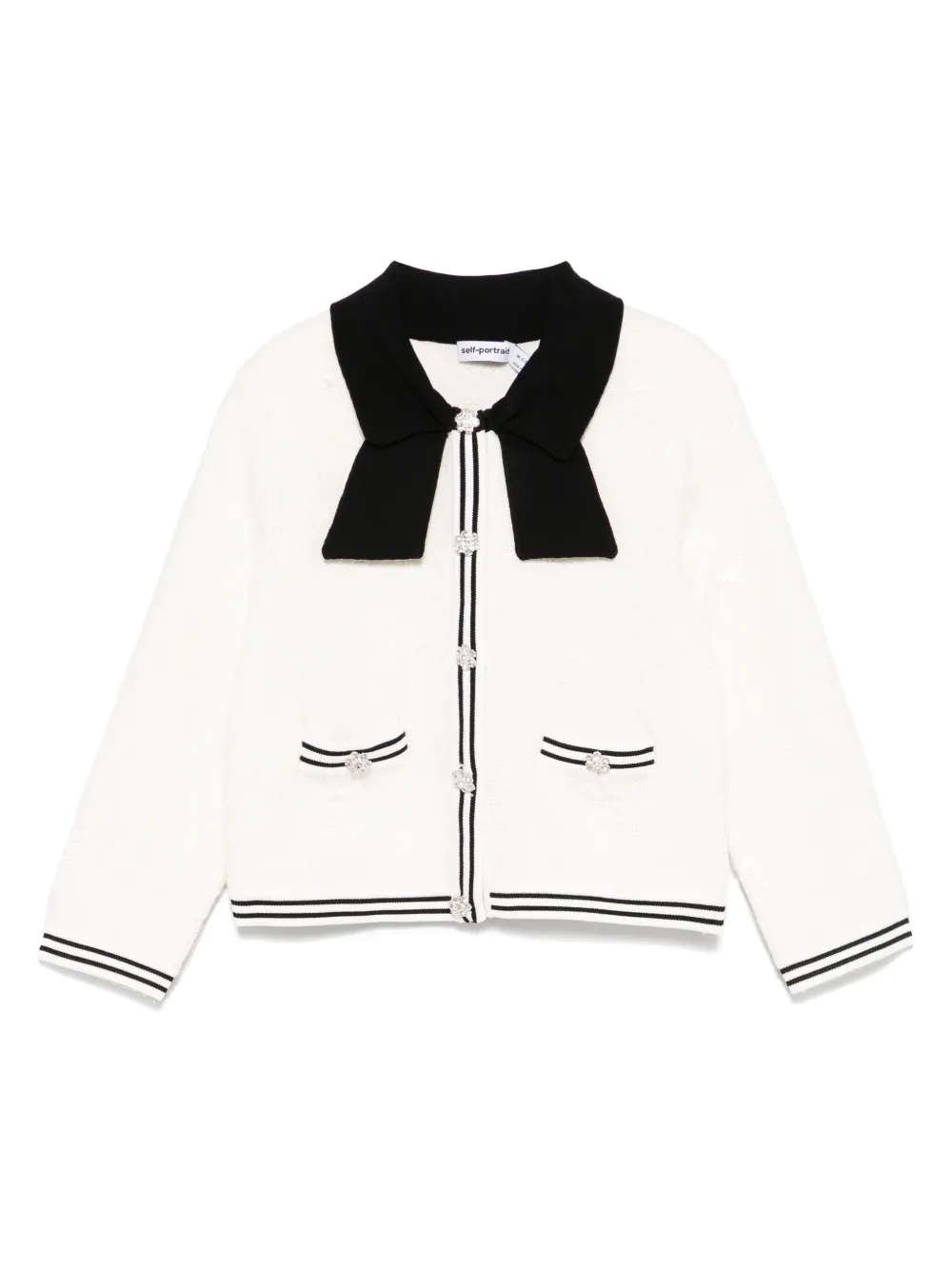 Жаккардовый кардиган Self-Portrait Kids, белый
Жаккардовый кардиган Self-Portrait Kids, белый