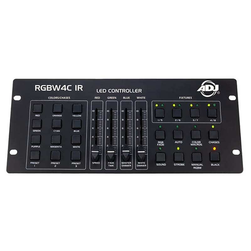 32-канальный DMX-контроллер American DJ RGBW4C-IR для светодиодных светильников RGB, RGBW и RGBA RGB406
32-канальный DMX-контроллер American DJ RGBW4C-IR для светодиодных светильников RGB, RGBW и RGBA RGB406