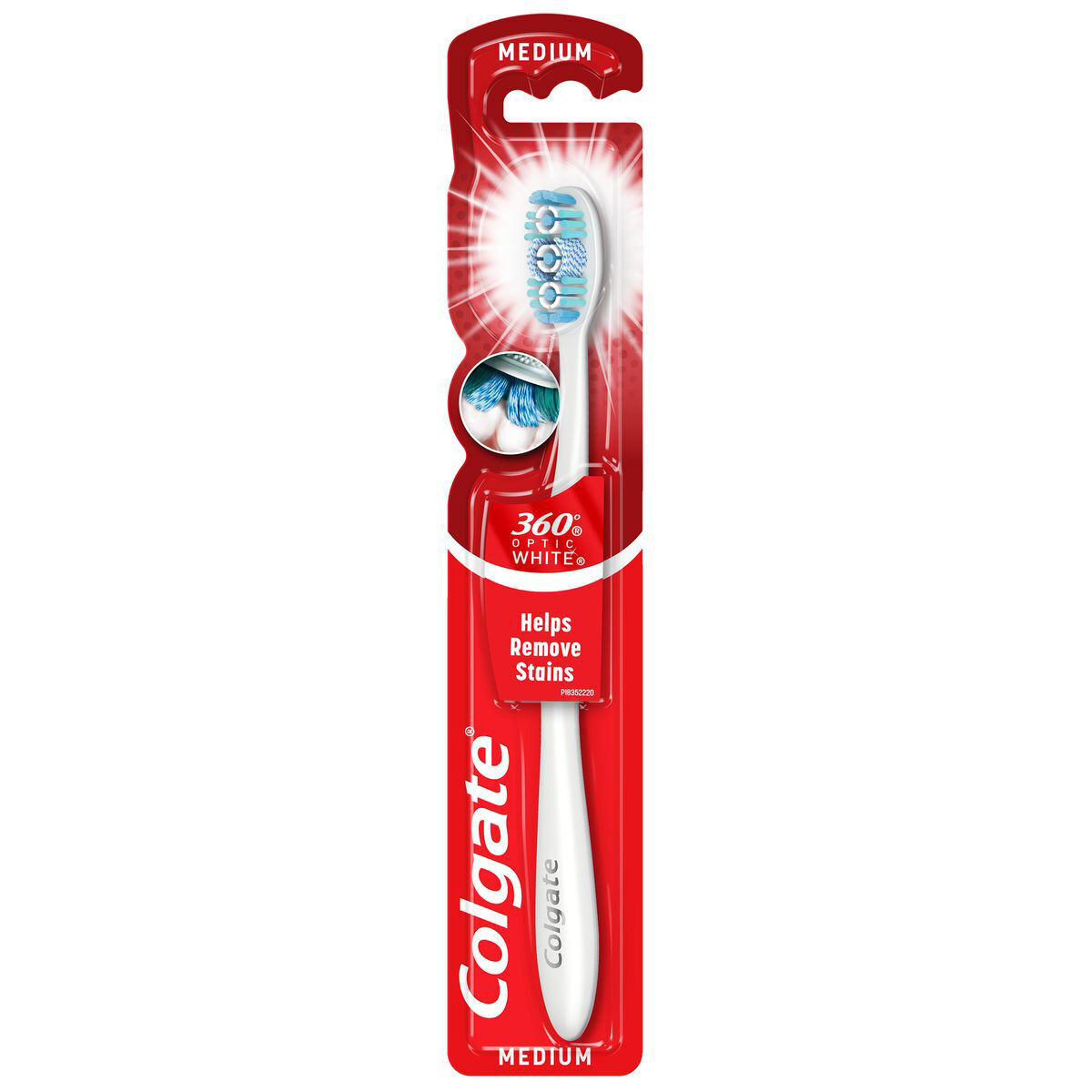 Colgate 360° Max White One средняя зубная щетка, 1 шт. 
Colgate 360° Max White One средняя зубная щетка, 1 шт.