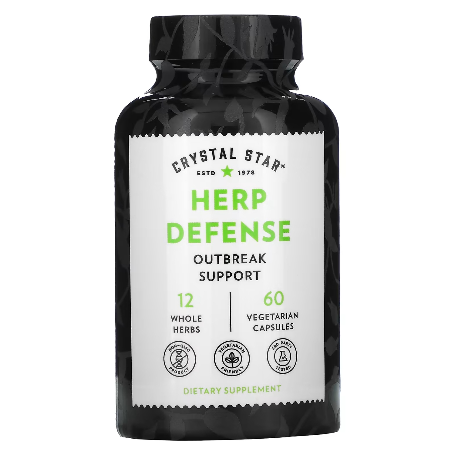Crystal Star Herp Defense, 60 вегетарианских капсул
Crystal Star Herp Defense, 60 вегетарианских капсул