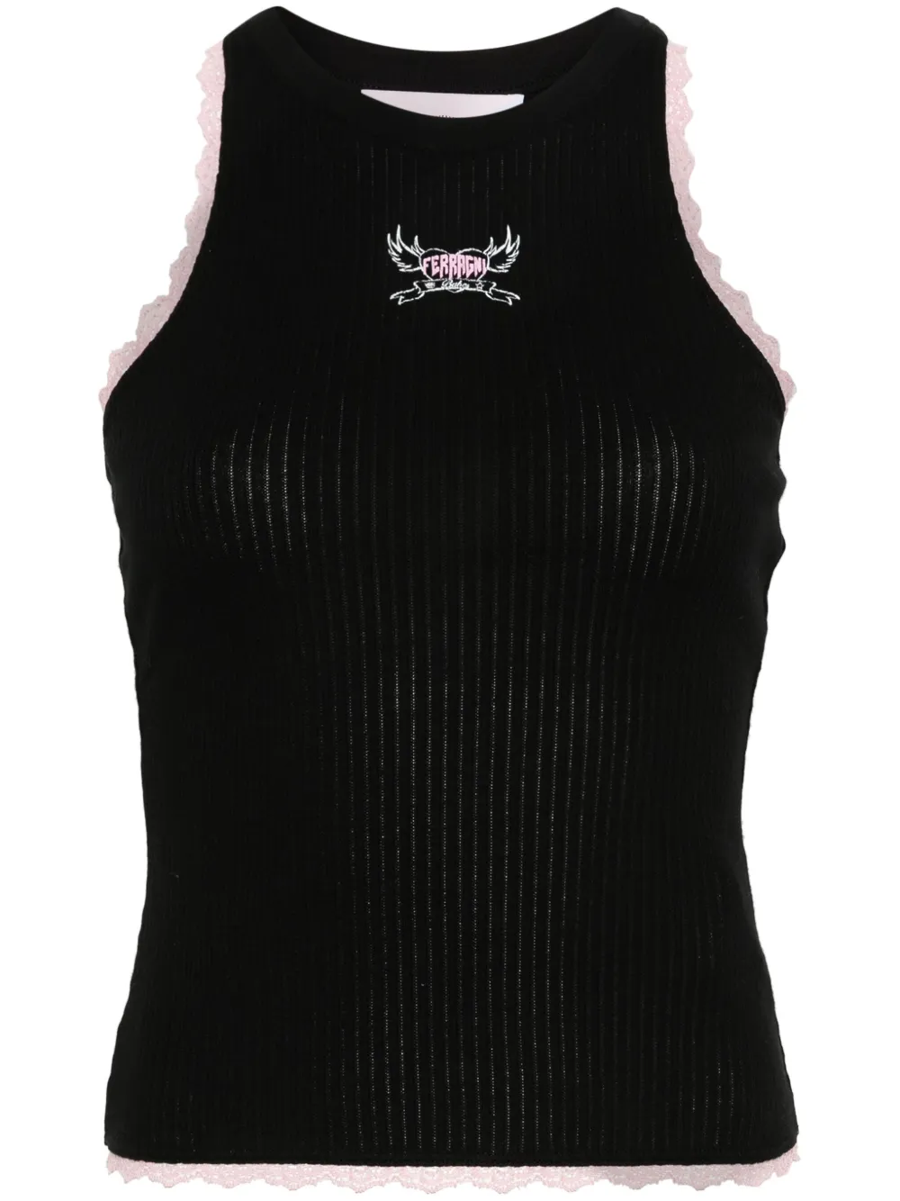 Топ в рубчик с логотипом Chiara Ferragni, черный
Топ в рубчик с логотипом Chiara Ferragni, черный