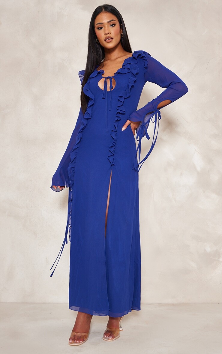 PrettyLittleThing Высокое ярко-синее платье макси с длинными рукавами и оборками, Синий, PrettyLittleThing Высокое ярко-синее платье макси с длинными рукавами и оборками
PrettyLittleThing Высокое ярко-синее платье макси с длинными рукавами и оборками, Синий, PrettyLittleThing Высокое ярко-синее платье макси с длинными рукавами и оборками