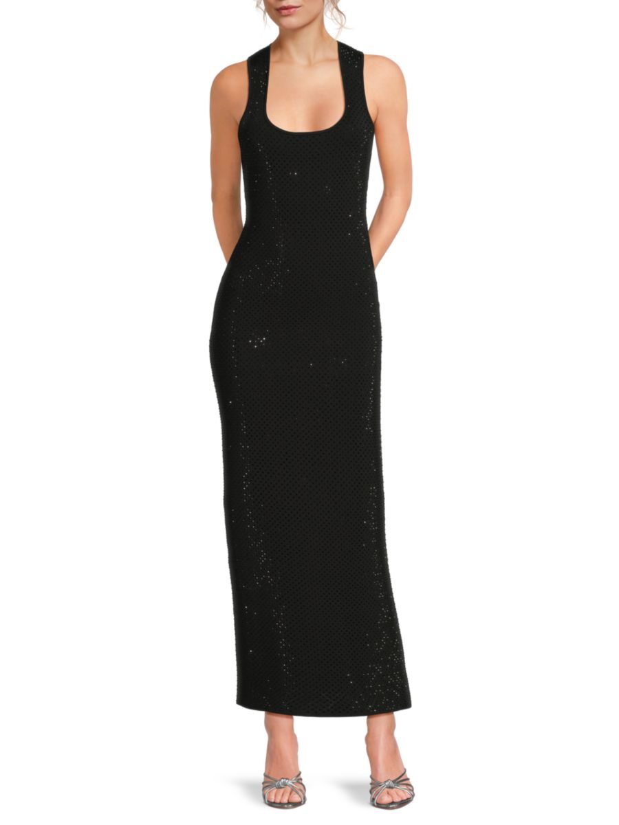 Трикотажное платье макси с пайетками и спиной-борцовкой Ronny Kobo, черный
Трикотажное платье макси с пайетками и спиной-борцовкой Ronny Kobo, черный