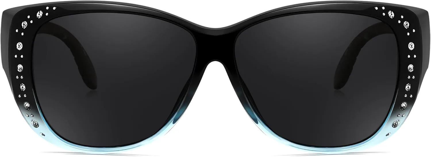 Женские поляризованные солнцезащитные очки FEISEDY, надеваемые поверх очков с диоптриями, защита UV400, модель B4190, Black to Blue Gradient Frame / Grey Lens
Женские поляризованные солнцезащитные очки FEISEDY, надеваемые поверх очков с диоптриями, защита UV400, модель B4190, Black to Blue Gradient Frame / Grey Lens