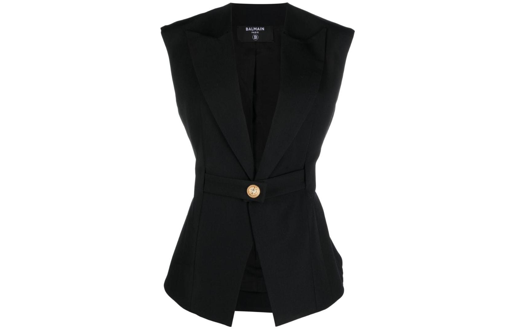 Безрукавка однобортная BALMAIN, черный
Безрукавка однобортная BALMAIN, черный
