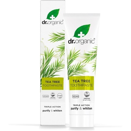 Органическая зубная паста чайного дерева, натуральная веганская, без парабенов и SLS, 100 мл, Dr Organic
Органическая зубная паста чайного дерева, натуральная веганская, без парабенов и SLS, 100 мл, Dr Organic