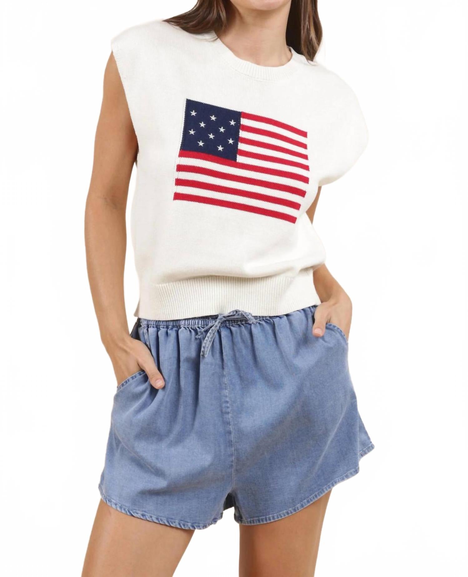 Свитер American Dream с флагом в цвете айвори Sadie & Sage, слоновая кость
Свитер American Dream с флагом в цвете айвори Sadie & Sage, слоновая кость