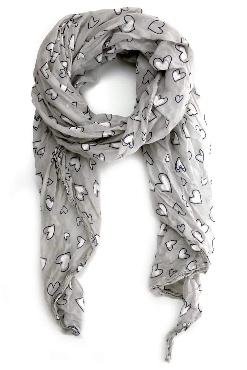 Модный шарф COLLEZIONE ALESSANDRO "Зальцбург" с сердечками, производство Италия, серый
Модный шарф COLLEZIONE ALESSANDRO "Зальцбург" с сердечками, производство Италия, серый