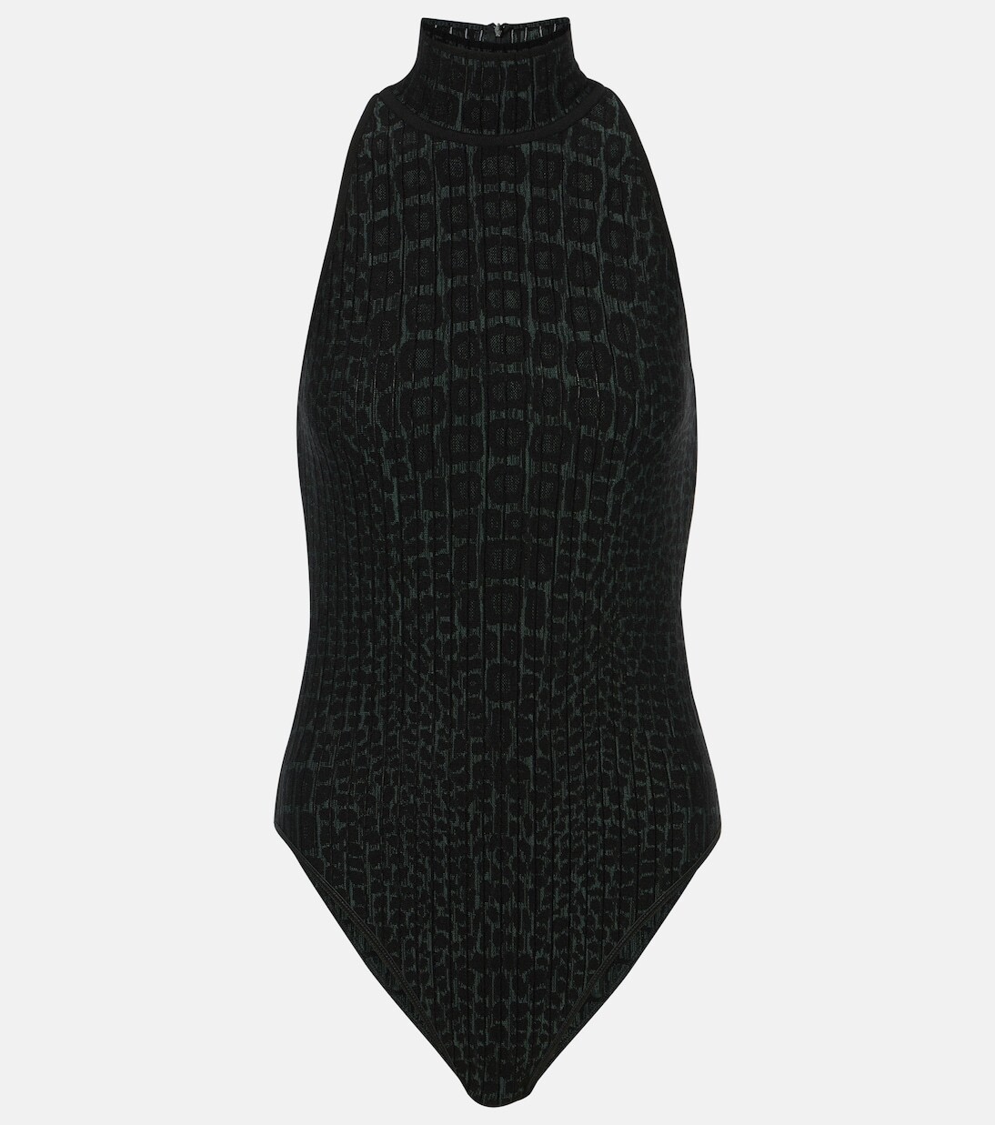 Боди с воротником-халтер и тиснением под крокодила Alaïa, черный
Боди с воротником-халтер и тиснением под крокодила Alaïa, черный