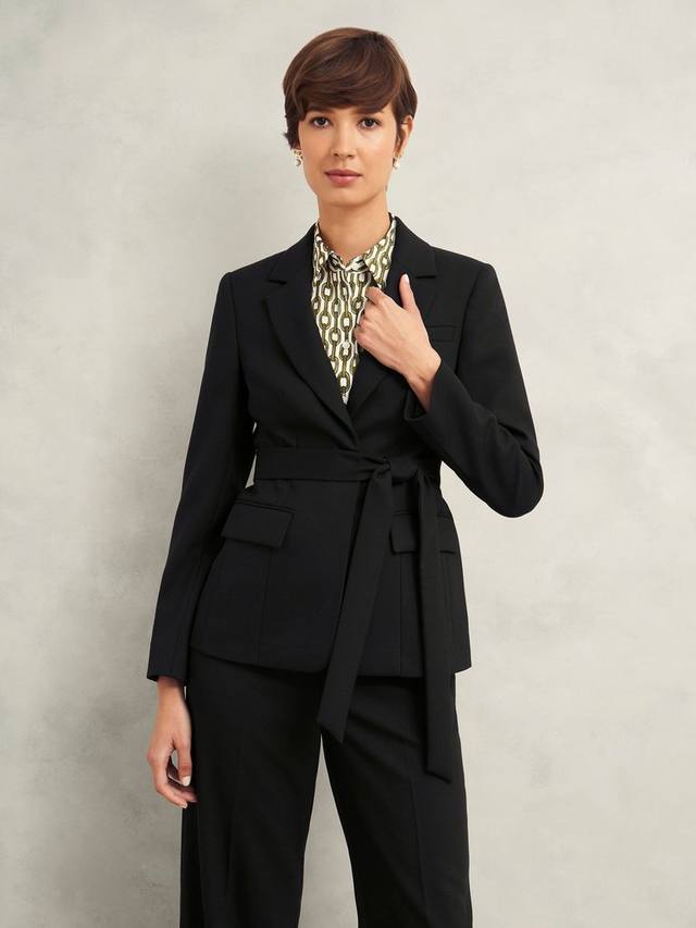 Шерстяная куртка с поясом от кейси Hobbs, черный
Шерстяная куртка с поясом от кейси Hobbs, черный