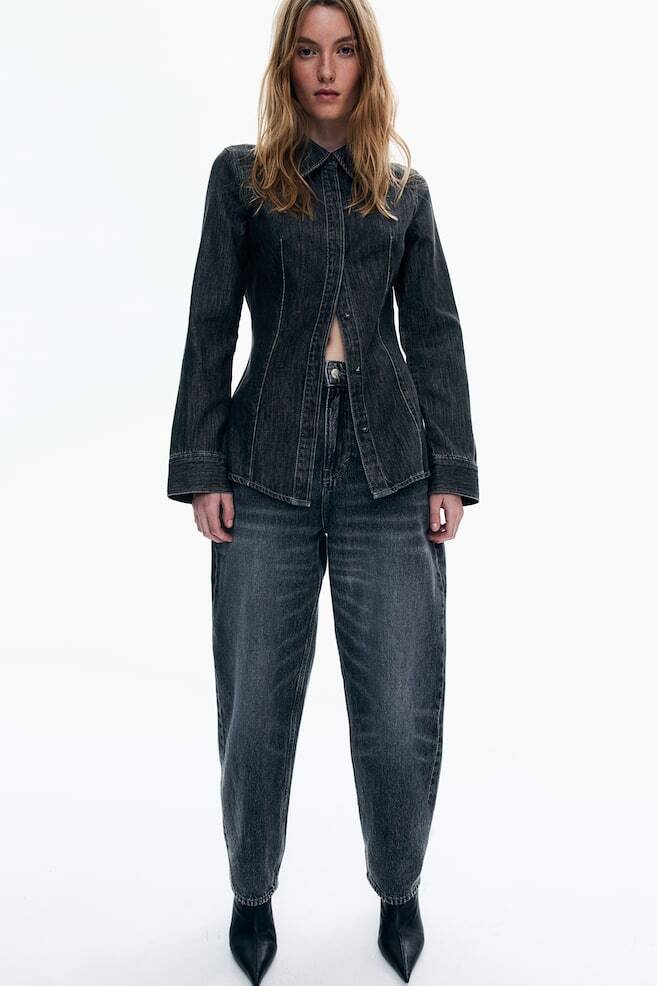 Джинсовая блузка H&M, серый 
Джинсовая блузка H&M, серый