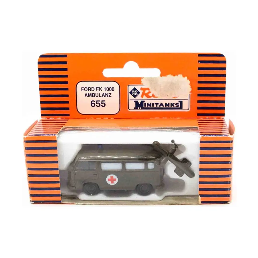 Машина скорой помощи Ford FK 1000, Military Miniatures (HO Scale) (Roco Miniatures)
Машина скорой помощи Ford FK 1000, Military Miniatures (HO Scale) (Roco Miniatures)