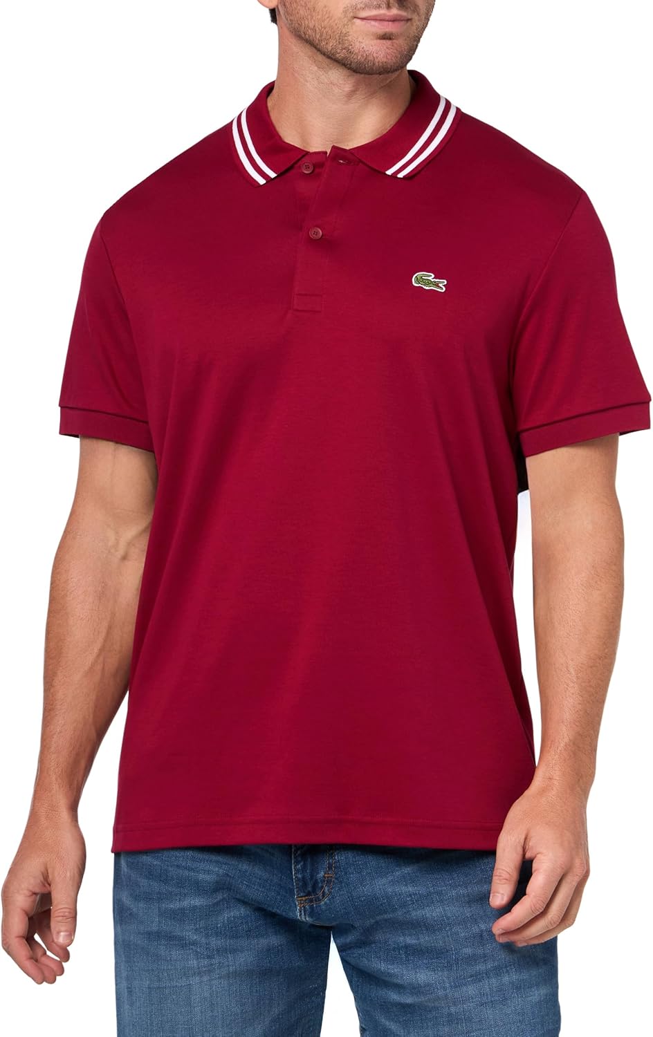 Lacoste мужская модная короткая рукав, regular fit, контрастный воротник поло, Bordeaux
Lacoste мужская модная короткая рукав, regular fit, контрастный воротник поло, Bordeaux