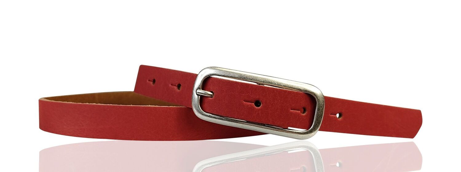 Кожаный ремень FRONHOFER, красный 
Кожаный ремень FRONHOFER, красный