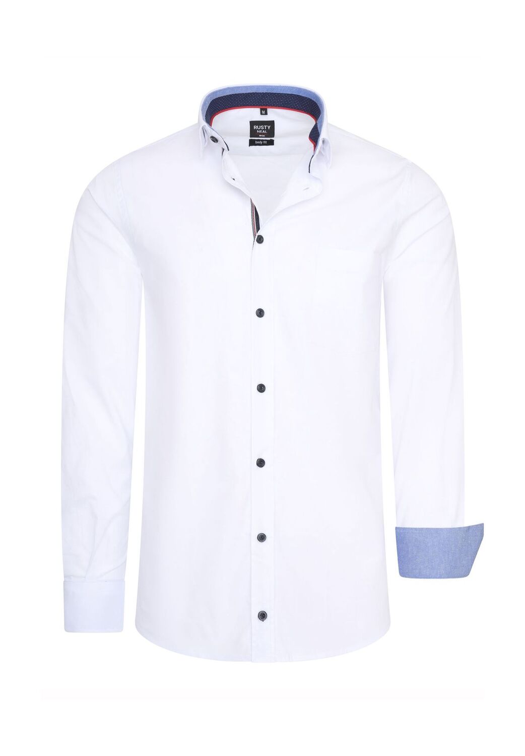 Рубашка с длинными рукавами модного контрастного дизайна RUSTY NEAL
Рубашка с длинными рукавами модного контрастного дизайна RUSTY NEAL