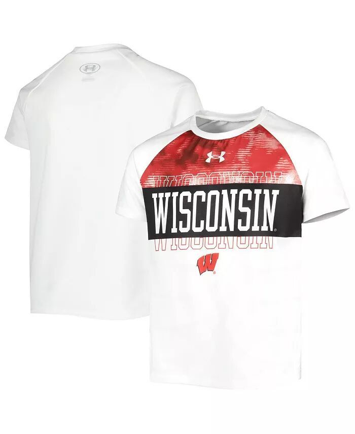 Белая футболка Big Boys Wisconsin Badgers Gameday с принтом реглан Under Armour, белый
Белая футболка Big Boys Wisconsin Badgers Gameday с принтом реглан Under Armour, белый