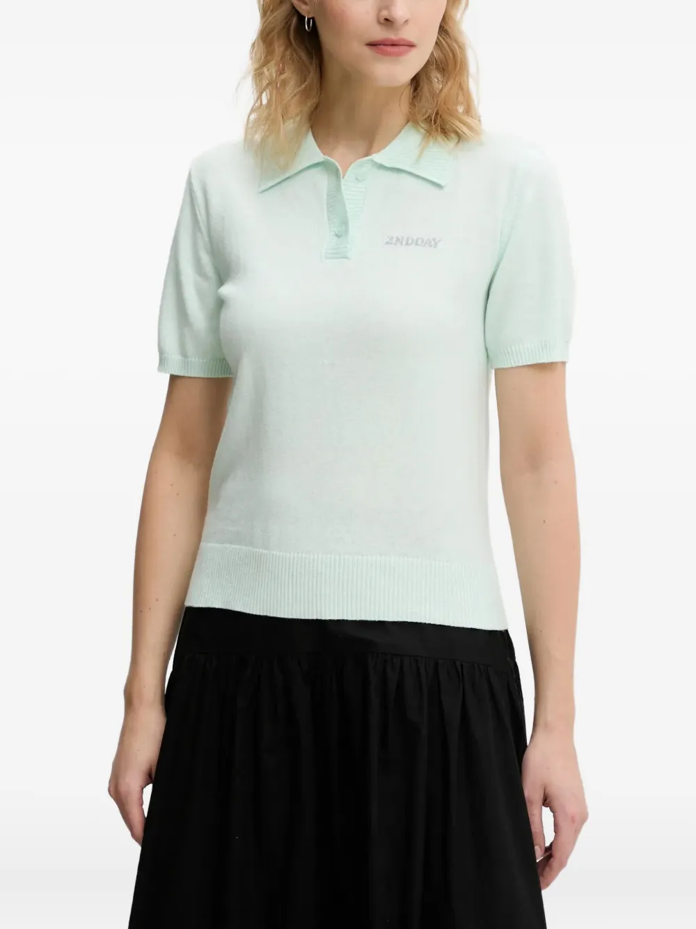 Поло с логотипом на пуговицах Day Birger Et Mikkelsen, синий
Поло с логотипом на пуговицах Day Birger Et Mikkelsen, синий