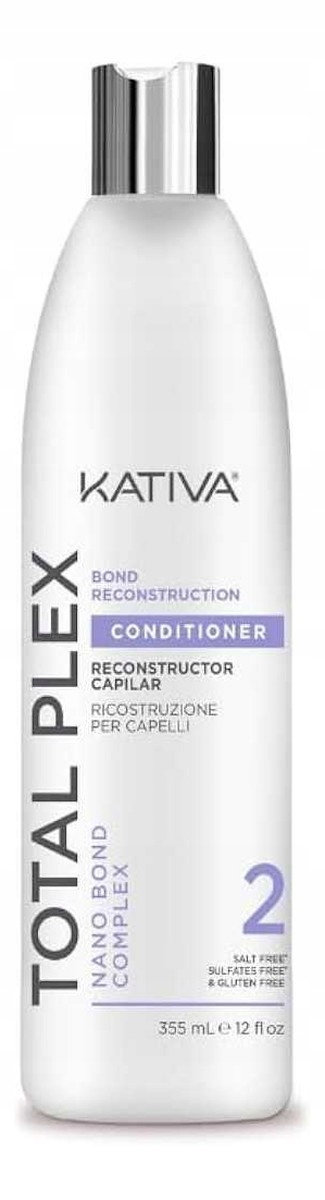 Кондиционер для восстановления волос KATIVA Total Plex 355 мл
Кондиционер для восстановления волос KATIVA Total Plex 355 мл