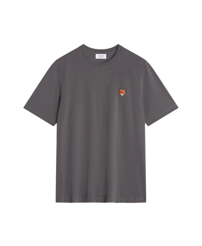 Футболка с круглым вырезом и нашивкой в виде серой лисы Maison Kitsunã, серый
Футболка с круглым вырезом и нашивкой в виде серой лисы Maison Kitsunã, серый
