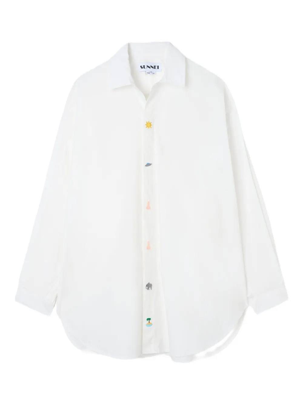 Рубашка с мега-вышивкой Sunnei, белый
Рубашка с мега-вышивкой Sunnei, белый
