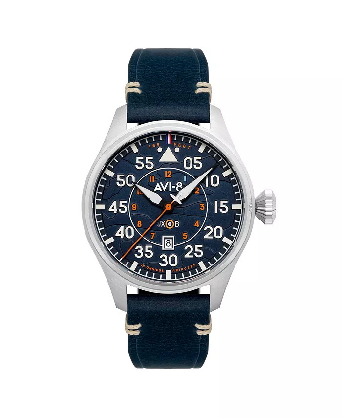 Мужские автоматические часы Hawker Hurricane Clowes с синим кожаным ремешком, 46 мм AVI-8
Мужские автоматические часы Hawker Hurricane Clowes с синим кожаным ремешком, 46 мм AVI-8