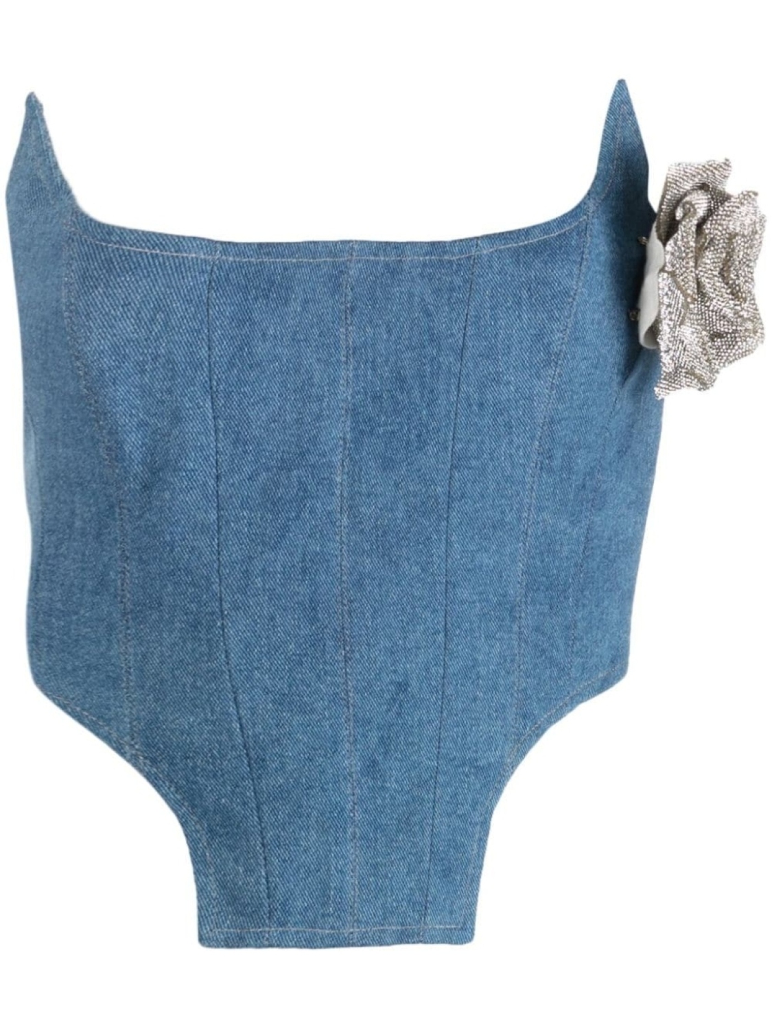 Giuseppe Di Morabito джинсовый топ-корсет с цветочной аппликацией, синий
Giuseppe Di Morabito джинсовый топ-корсет с цветочной аппликацией, синий