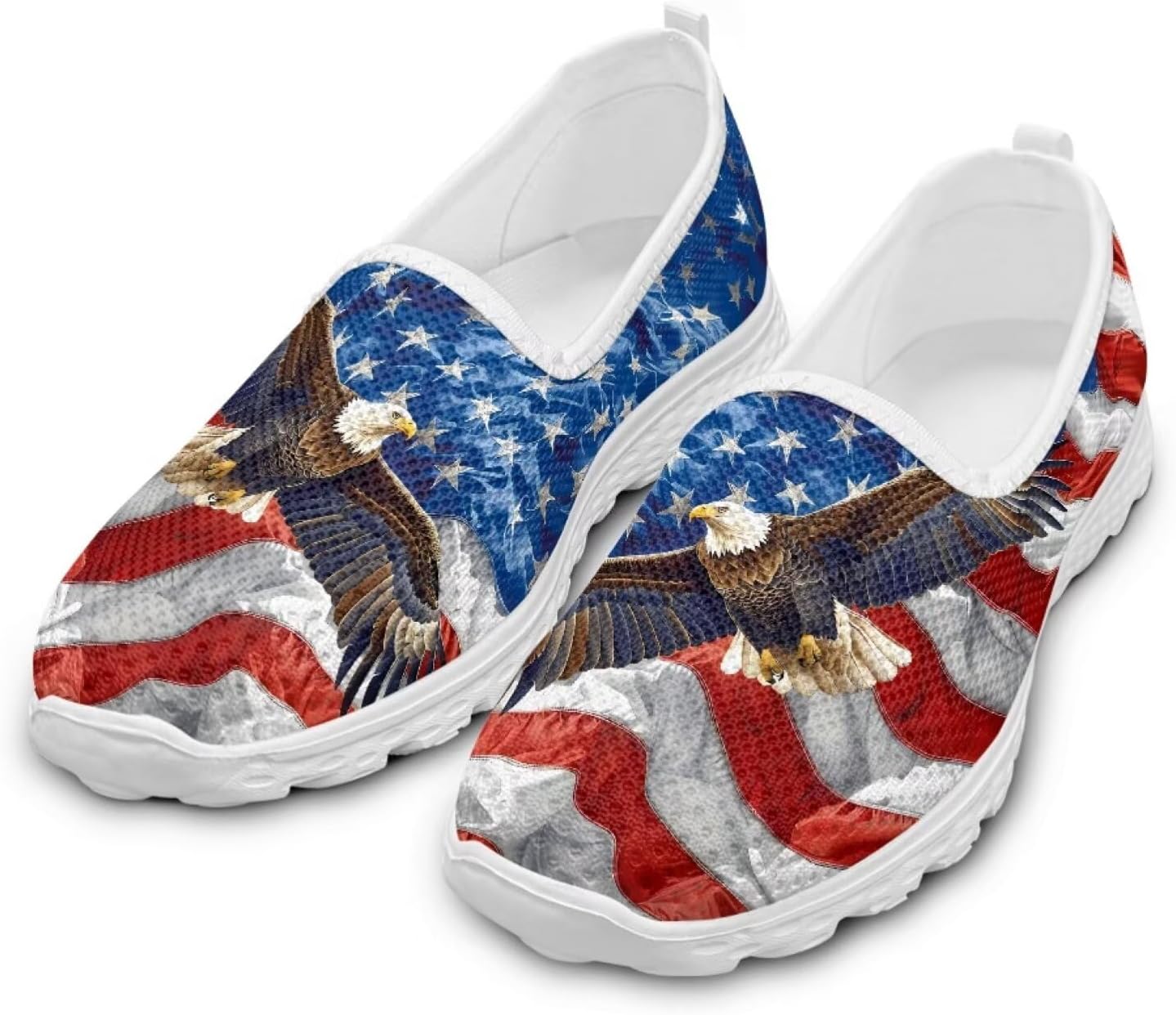 Кроссовки Jeiento с американским флагом для женщин и мужчин, кеды для Дня независимости, сетчатые спортивные кроссовки, низкие плоские кроссовки для путешествий, Patriotic Us Flag With Eagle
Кроссовки Jeiento с американским флагом для женщин и мужчин, кеды для Дня независимости, сетчатые спортивные кроссовки, низкие плоские кроссовки для путешествий, Patriotic Us Flag With Eagle