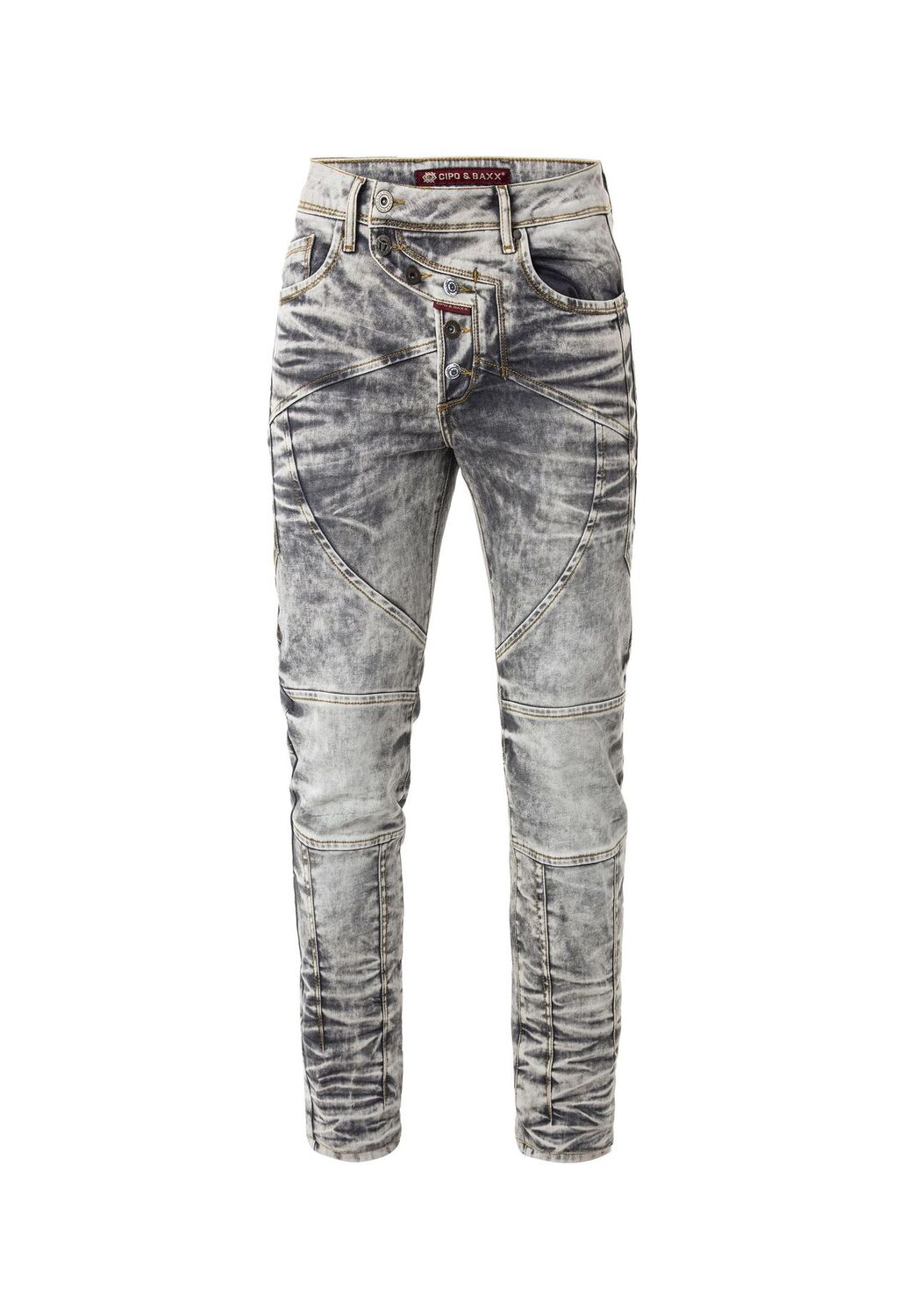 Джинсы с широкими декоративными швами CIPO & BAXX, серый
Джинсы с широкими декоративными швами CIPO & BAXX, серый