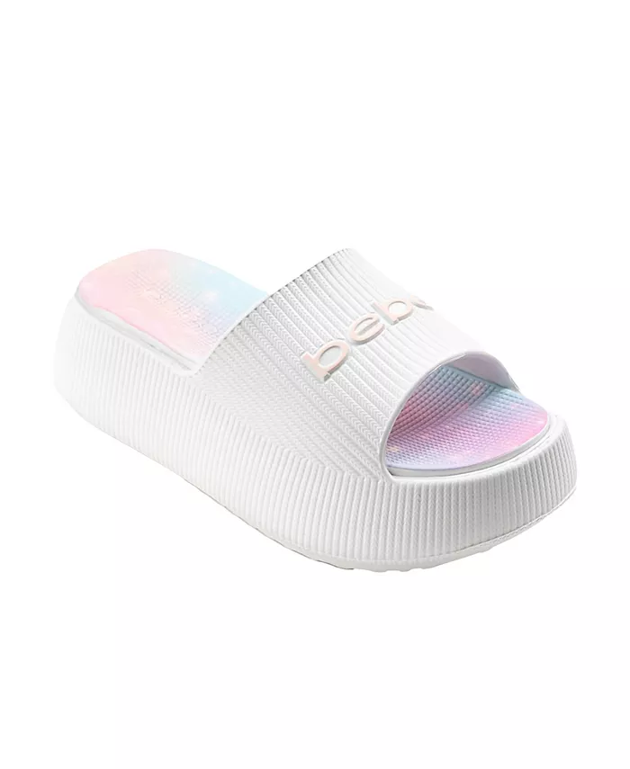 Модные и удобные летние платформенные шлепанцы для девочек Little and Big Girls Bebe, белый
Модные и удобные летние платформенные шлепанцы для девочек Little and Big Girls Bebe, белый