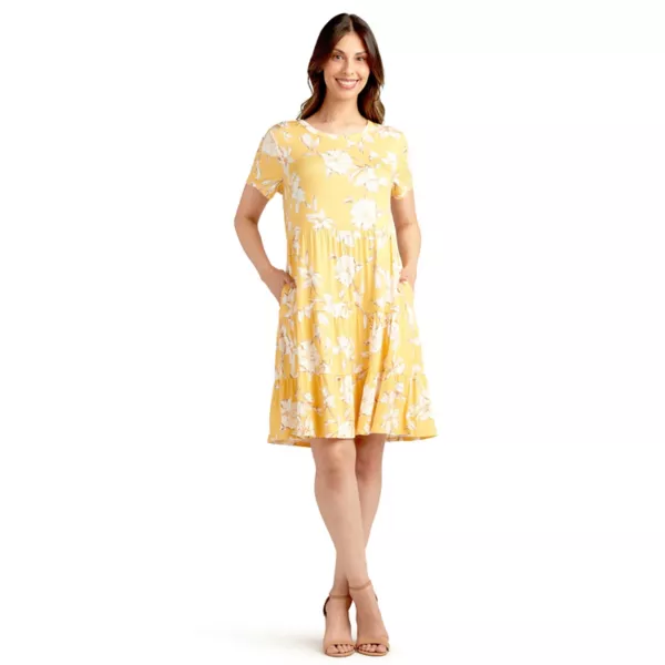 Женское платье с коротким рукавом в несколько ярусов Apt. 9, цвет yellow floral
Женское платье с коротким рукавом в несколько ярусов Apt. 9, цвет yellow floral