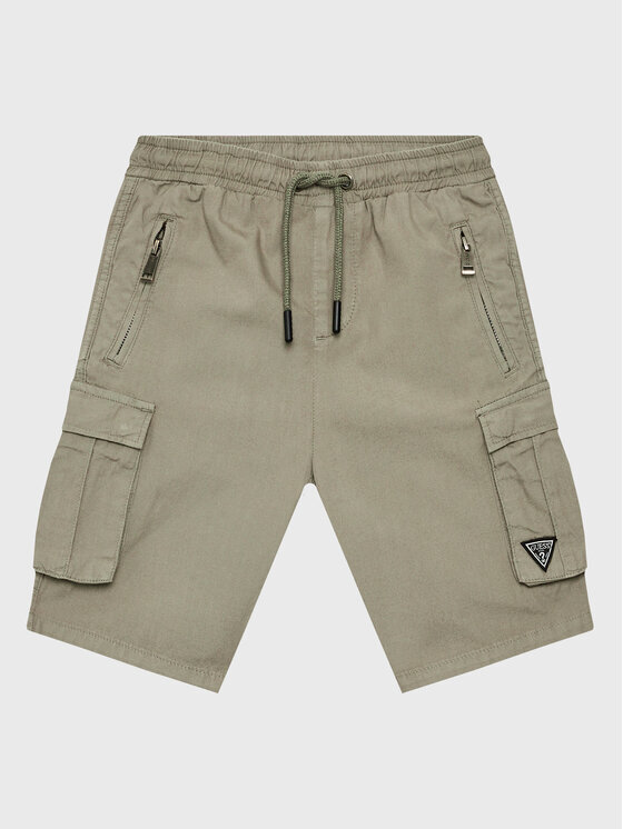 Тканевые шорты стандартного кроя Guess, хаки
Тканевые шорты стандартного кроя Guess, хаки