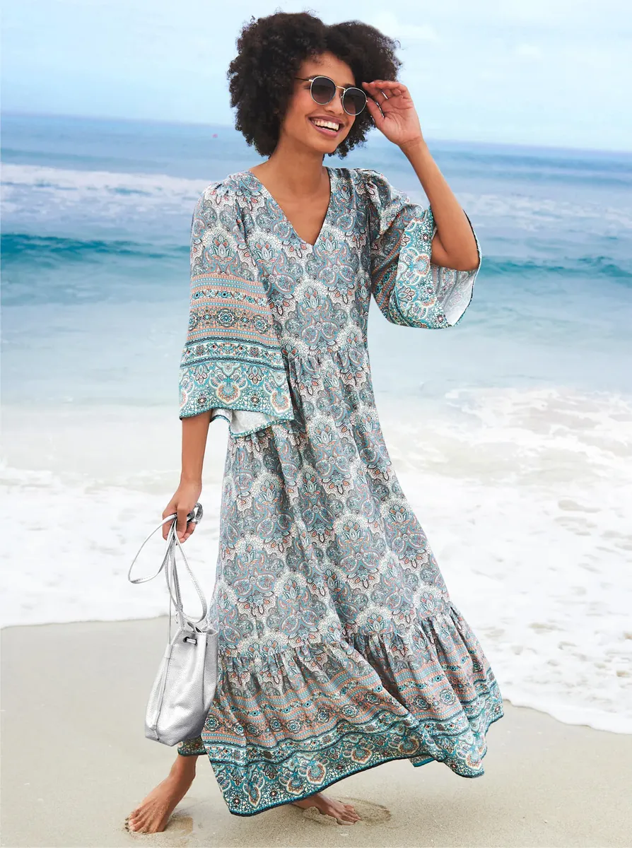 Heine платье с принтом "платье с принтом", цвет Sand-Flamingo-Bedruckt 
Heine платье с принтом "платье с принтом", цвет Sand-Flamingo-Bedruckt