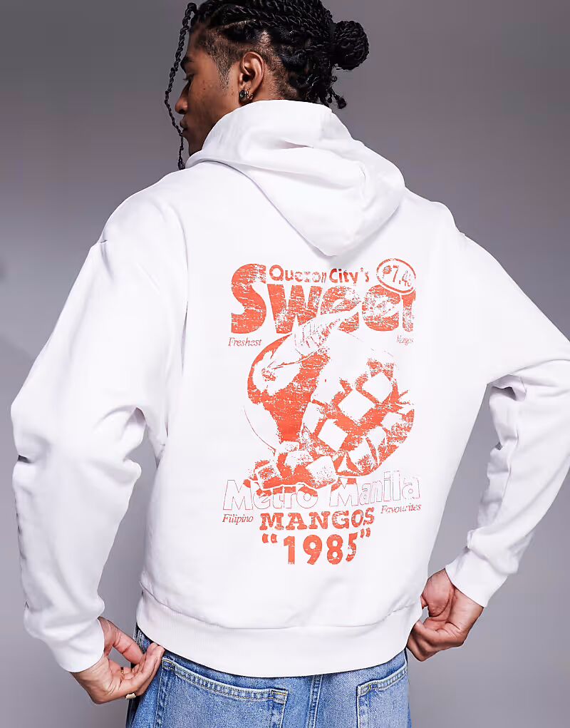 Толстовка свободного кроя ASOS DESIGN с принтом Mango белого цвета
Толстовка свободного кроя ASOS DESIGN с принтом Mango белого цвета