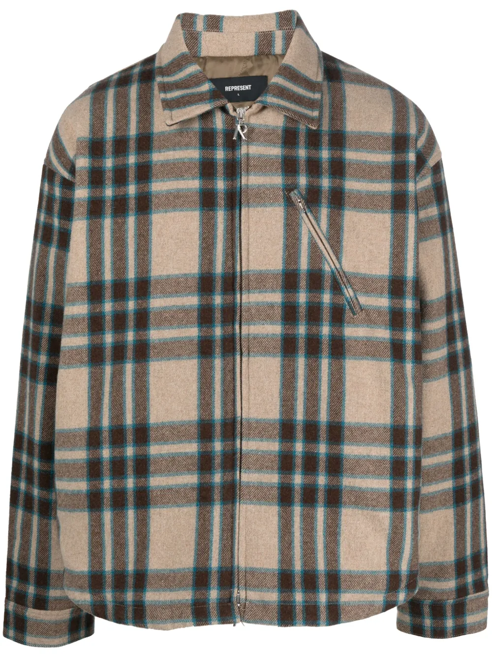 Фланелевая рубашка в клетку Represent, нейтральный
Фланелевая рубашка в клетку Represent, нейтральный