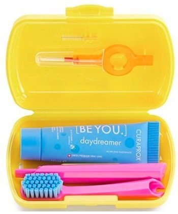 Набор дорожной пасты для зубной щетки желтый x1 Curaprox 
Набор дорожной пасты для зубной щетки желтый x1 Curaprox