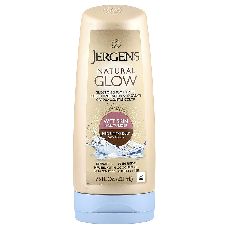 Jergens, Увлажняющее средство Natural Glow для нанесения на влажную кожу, оттенок Medium to Tan (221 мл) 
Jergens, Увлажняющее средство Natural Glow для нанесения на влажную кожу, оттенок Medium to Tan (221 мл)