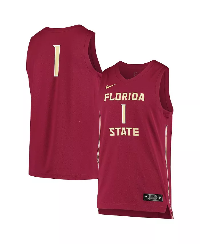 Мужская и женская баскетбольная реплика джерси Florida State Seminoles #1 Garnet Nike
Мужская и женская баскетбольная реплика джерси Florida State Seminoles #1 Garnet Nike