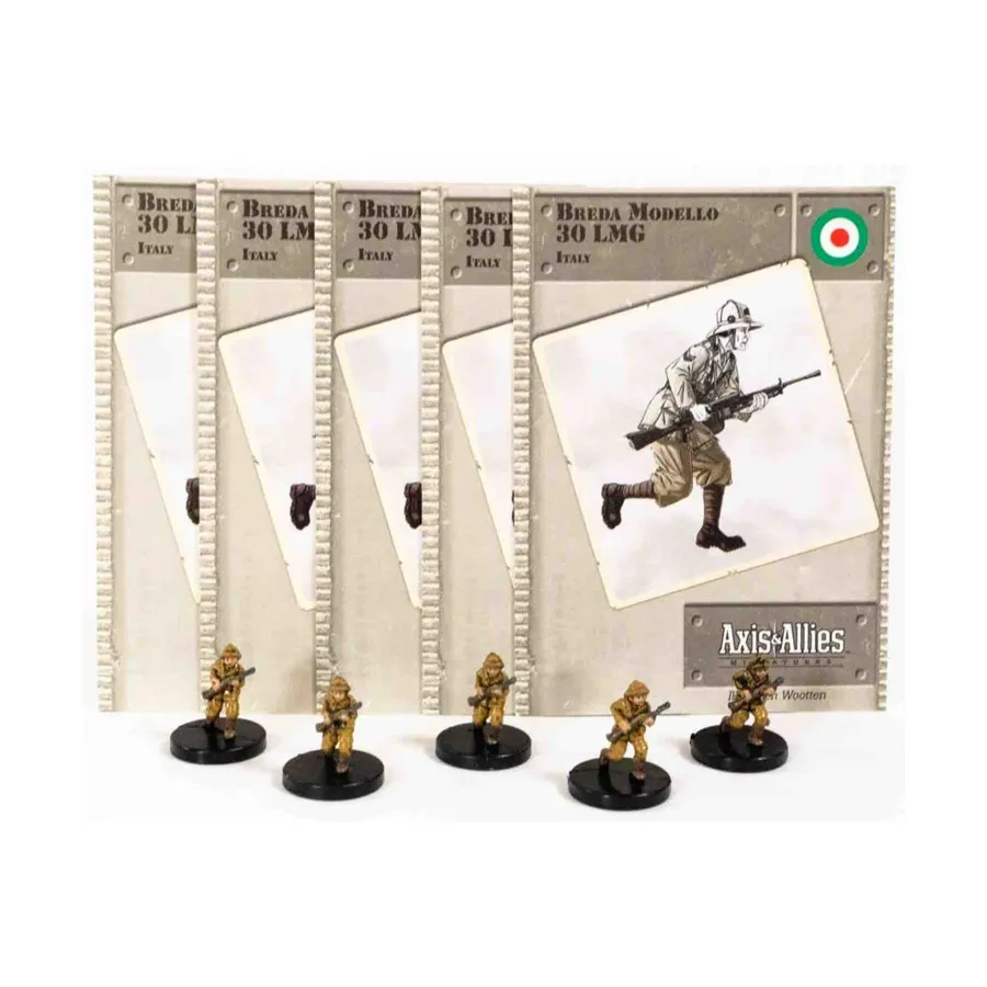 Breda Modello 30 LMG (U) x5, Axis & Allies - Collectible Miniatures Game - North Africa 1940-1943 Singles
Breda Modello 30 LMG (U) x5, Axis & Allies - Collectible Miniatures Game - North Africa 1940-1943 Singles