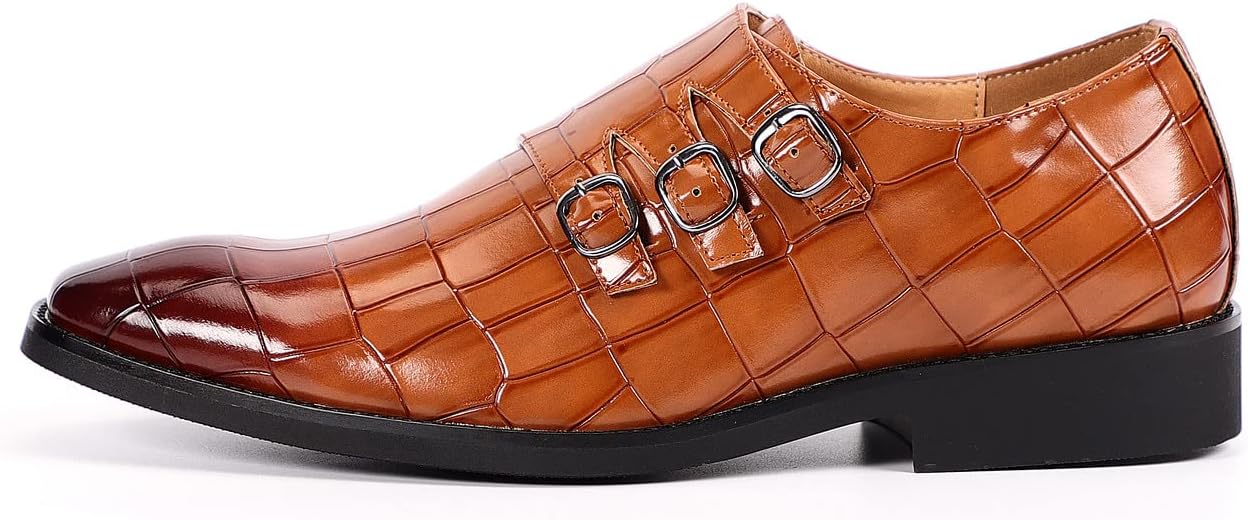 Мужские классические лоферы Santimon с монк-ремнем, без шнуровки, формальные деловые оксфорды с пряжкой, Tan
Мужские классические лоферы Santimon с монк-ремнем, без шнуровки, формальные деловые оксфорды с пряжкой, Tan