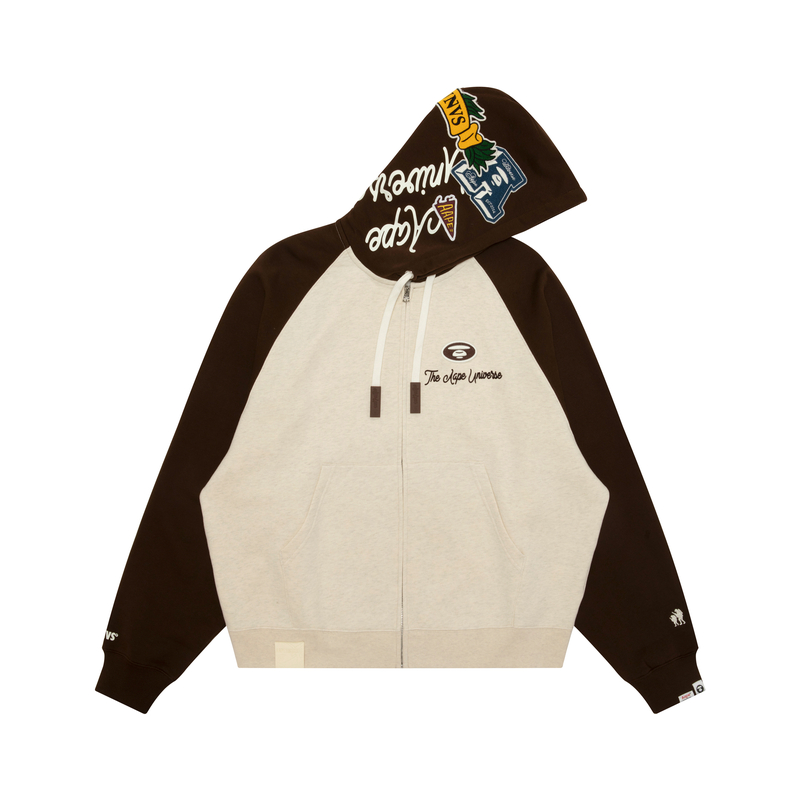 Толстовка с молнией A Bathing APE Varsity patch Aape, коричневый
Толстовка с молнией A Bathing APE Varsity patch Aape, коричневый