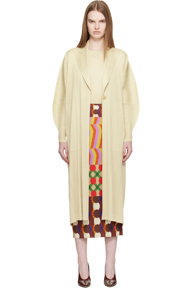 Pleats Please Issey Miyake Бежевые цвета месяца, пальто декабря
Pleats Please Issey Miyake Бежевые цвета месяца, пальто декабря