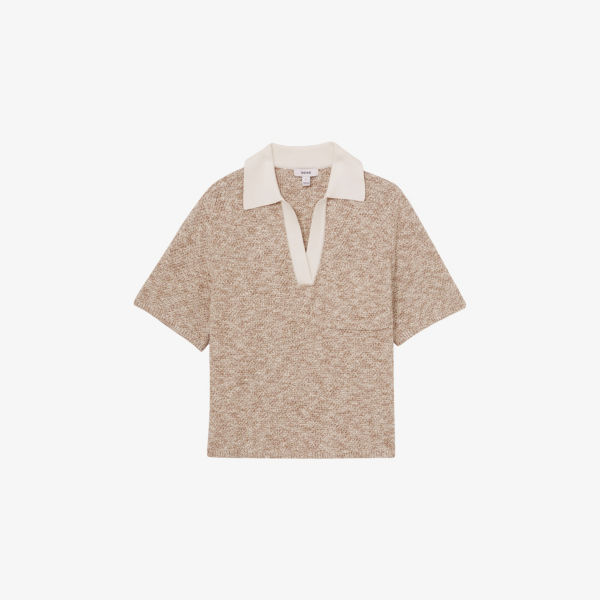 Поло Reiss Sam из хлопкового трикотажа, бежевый
Поло Reiss Sam из хлопкового трикотажа, бежевый