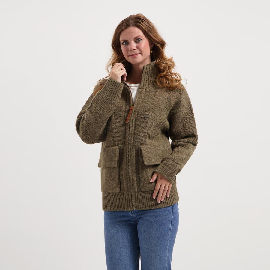 Женский уличный кардиган MGO Tamar - коричневый
Женский уличный кардиган MGO Tamar - коричневый