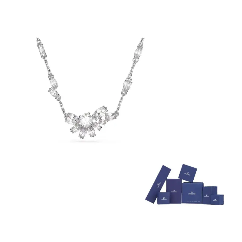 Женское ожерелье с родиевым покрытием Gema Swarovski
Женское ожерелье с родиевым покрытием Gema Swarovski